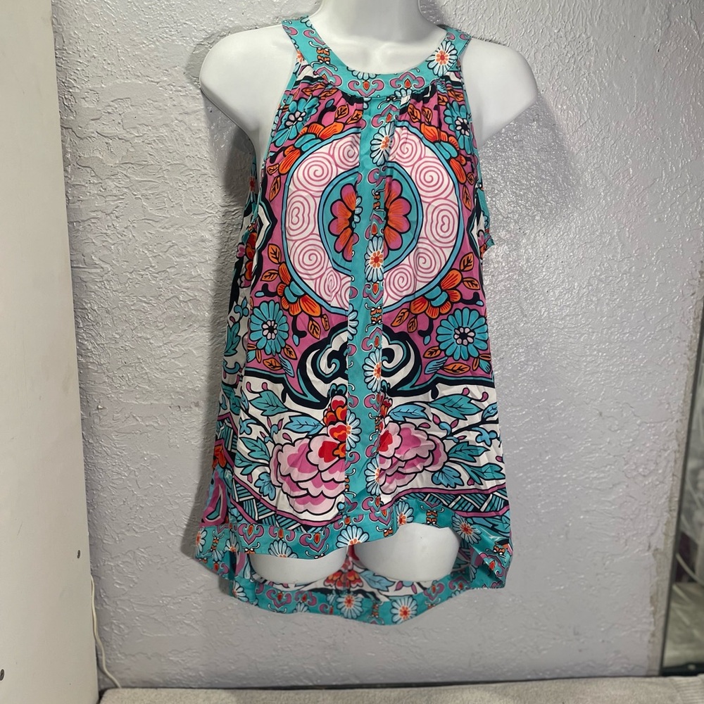 Nicole Colorful Floral Tank Top